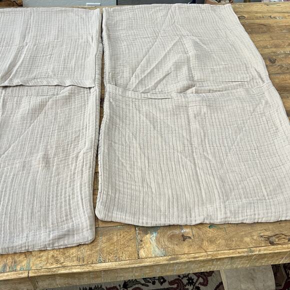 PARACHUTE Pillow Sham Cloud Organic Cotton Set of Two King Tan - Picture 2 of 12